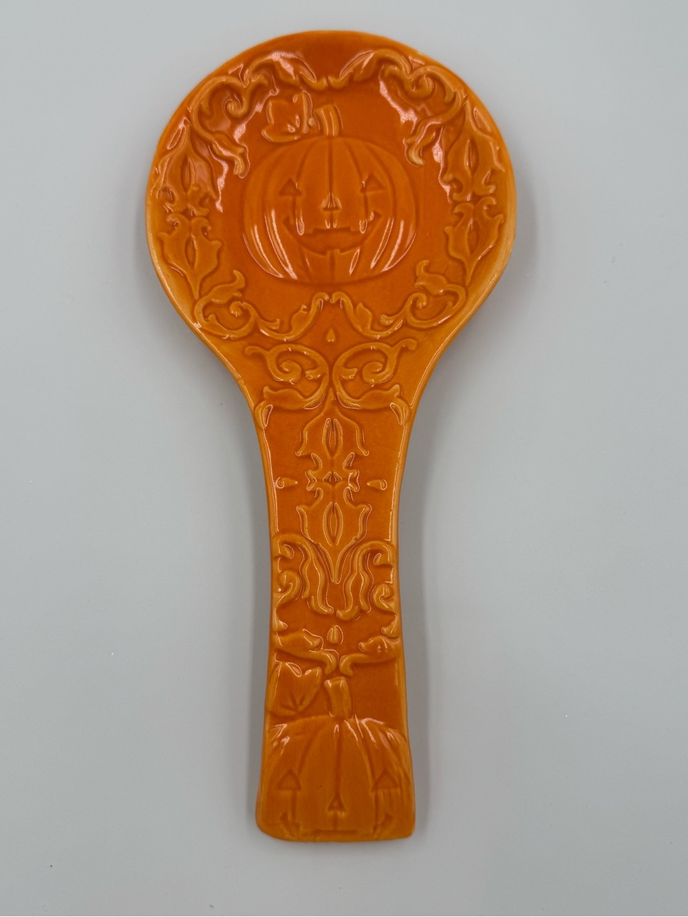 Moonlight & Main Jack O Lantern Ceramic Spoon Rest Fall Halloween Pumpkin NWT